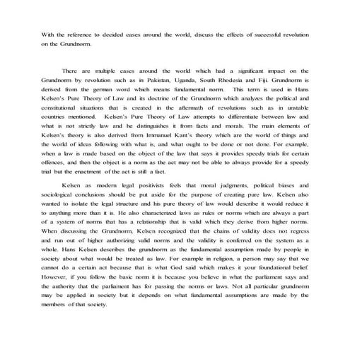 Juris prudence grundnorm revolution