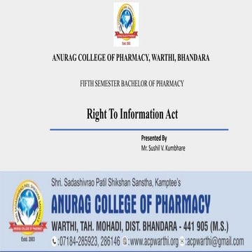 Jurisprudence Right To Information Act Pdf