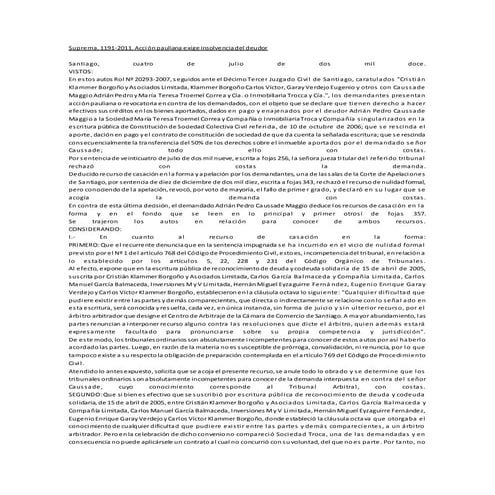 Jurisprudencia accion pauliana exige insolvencia del deudor