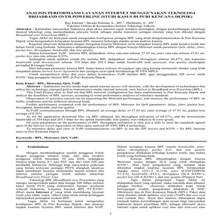 Broadband over Power Line Communication Journal (Bahasa Version) | PDF