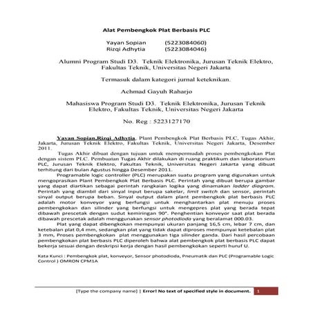 Jurnal bahasa indonesia