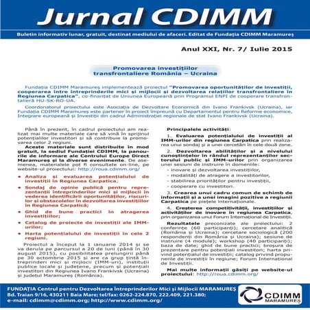 Jurnal CDIMM nr. 7/ 2015_Europe Direct Maramures