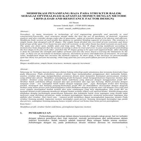 Jurnal modif profil balok baja ali hasan