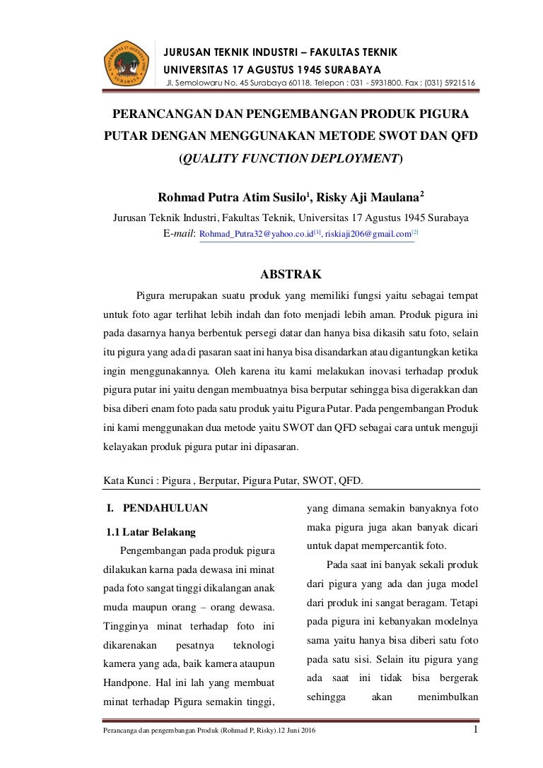 Jurnal peracangan dan pengembangan produk pigura putar dengan menggun… Jurnal peracangan dan pengembangan produk pigura putar dengan menggun…