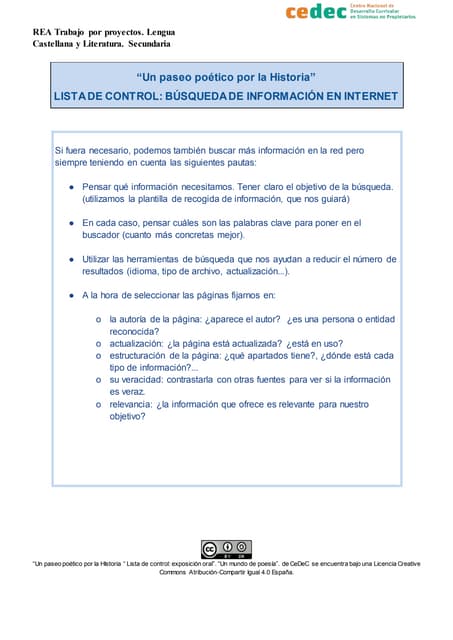 Lista de control: búsqueda de infor...