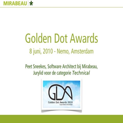 Golden Dot Awards 2010, Technical Juryrapport