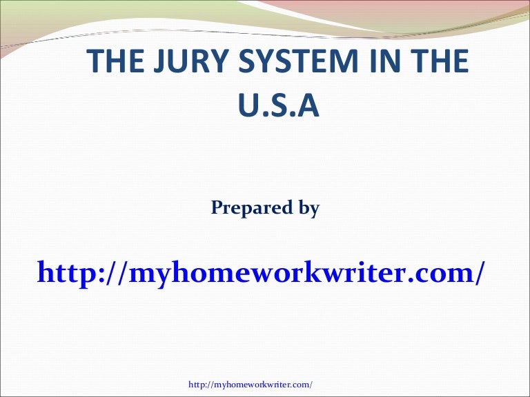 Jury System in the U.S.A