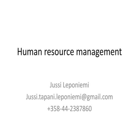 Jussi leponiemi on hrm