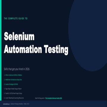 The Complete Guide to Selenium Automation Testing — Skills That Get You ...