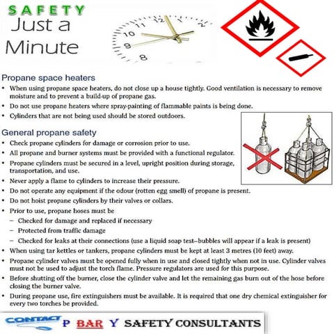 Just a safety minute propane hazards and preventions | PPTX
