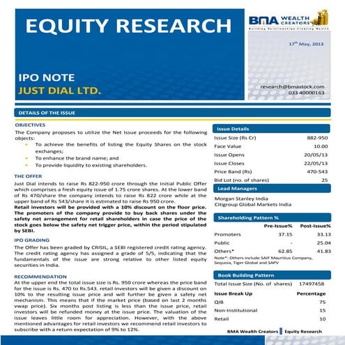 Just dial ipo_note | PDF