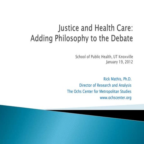 Justice And Health Care | PPTX | Health Insurance | Insurance