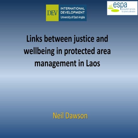 Equity workshop: Justice and wellbeing in Protected Area management in Laos