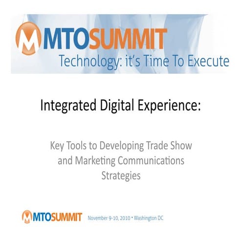 Key Tools to Developing Trade Show and Marketing Communications Strategies Ch...