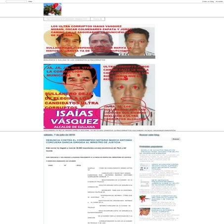 DENUNCIA CONTRA  NOTARIO CORROMPIDO MARCO ANTONIO CORCUERA GARCIA DIRIGIDA AL MINISTRO DE JUSTICIA