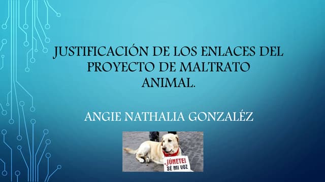 Justificación de los enlaces del proyecto de maltrato