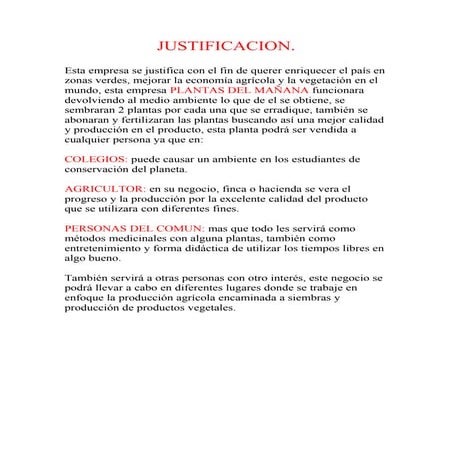 Justificacion de emprendimiento.