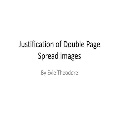 Justification of double page spread images