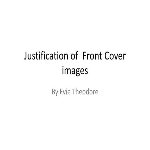Justification of  front cover images