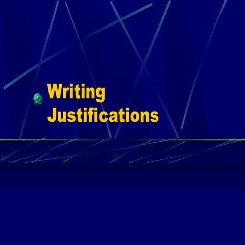 Justification report