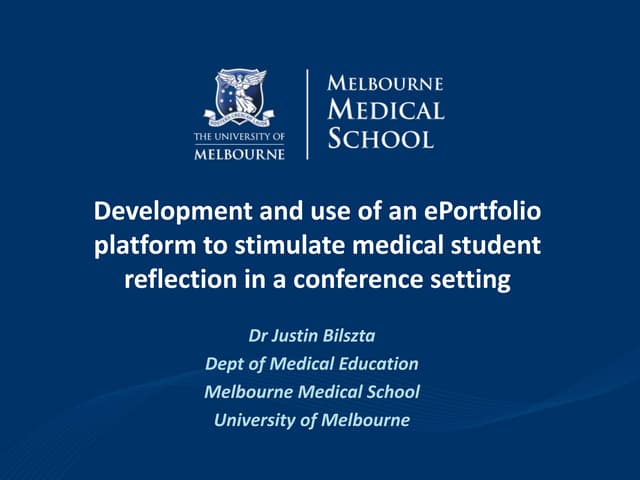 Development and use of an ePortfolio platform to stimulate medical student re...