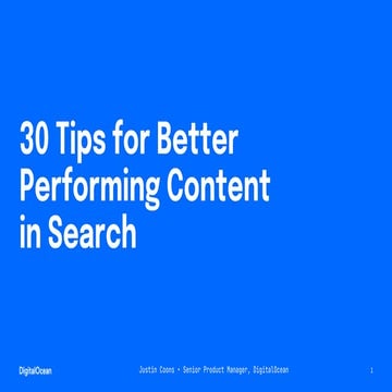 DMO Advanced 2022: 30 Tips for Better Performing Content