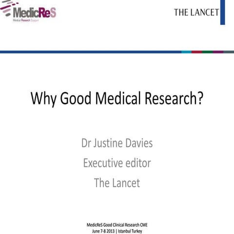 Justin Davis - MedicReS World Congress 2013   