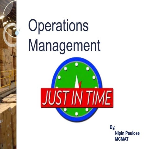 Just in time seminar | PPTX
