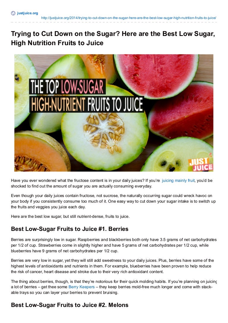 The Best Low Sugar Fruits to Juice When You're Juicing for Weight Loss