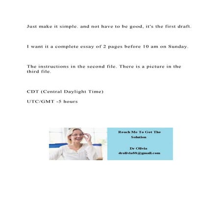 Just make it simple. and not have to be good, its the first draft. .docx