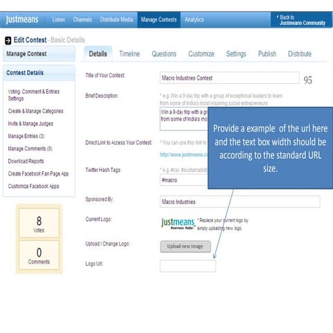 Justmeans power point