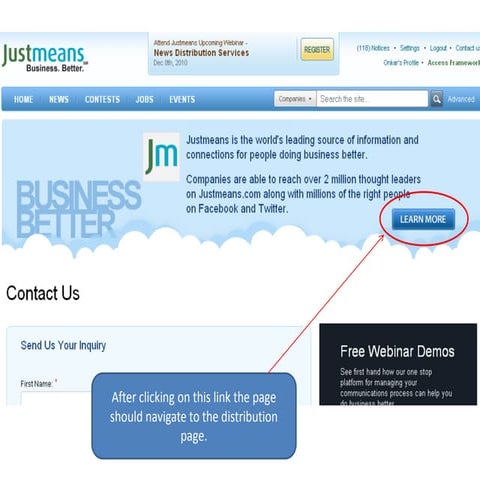 Justmeans power point