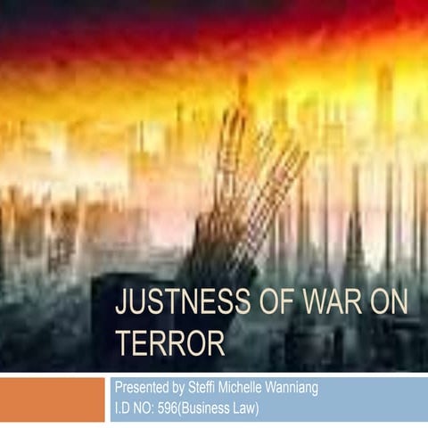 Justness of war on terror