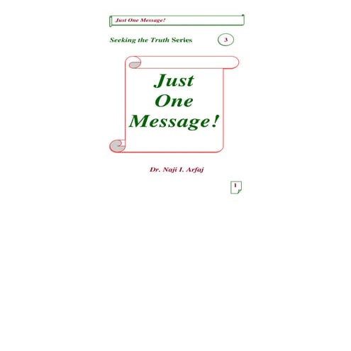 Just one message | PDF