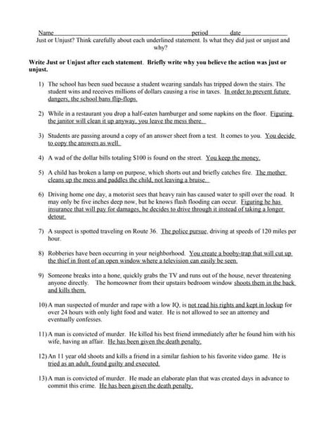 Bill of rights scenarios