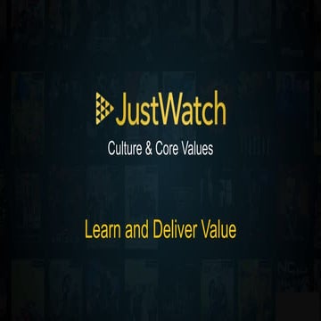 JustWatch - Culture & Core Values