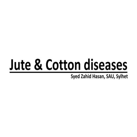 Jute & cotton diseases by zahid