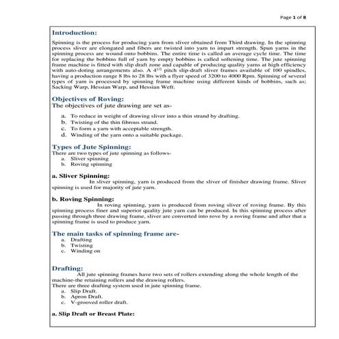 Jute spinning assingnment_MD. SALIM RANA_DUET