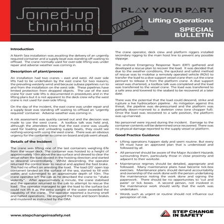 Ju t lifting bulletin