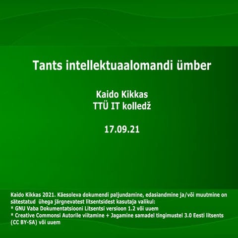 Tants intellektuaalomandi ümber