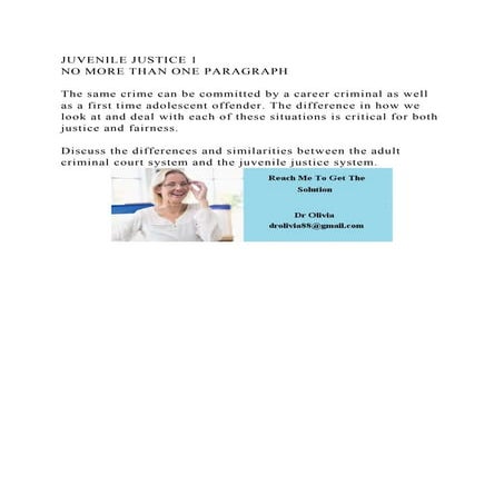JUVENILE JUSTICE 1 NO MORE THAN ONE PARAGRAPHThe same crime ca.docx