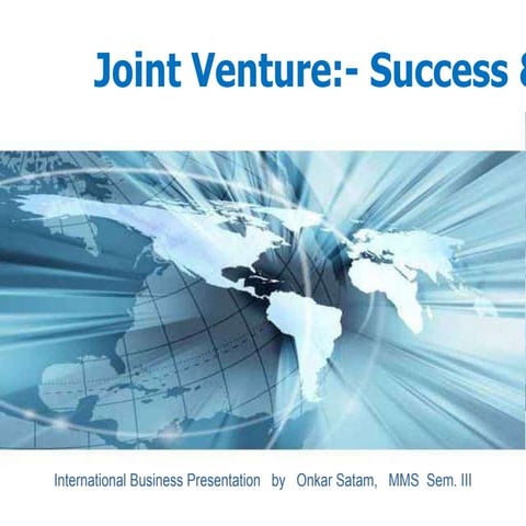 Joint Venture- Success & Failure