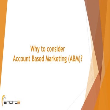 Why to Consider Account Based Marketing?