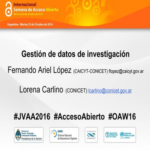 Gestión de datos de investigación