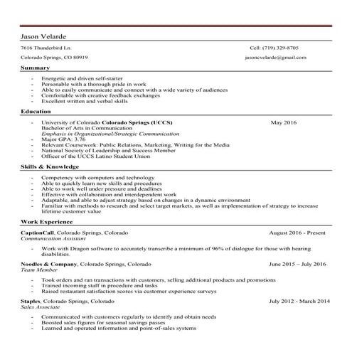 JVelarde resume | PDF