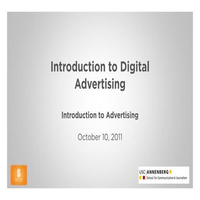 Introduction to Digital Advertising