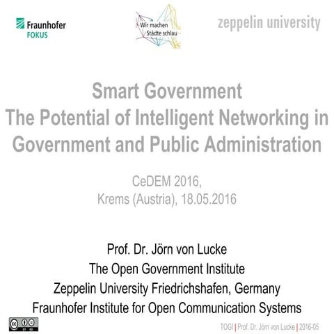 Smart Government The Potential of Intelligent Networking in Government and Pu...