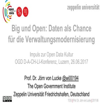 Big und Open: Daten als Chance für die Verwaltungsmodernisierung
