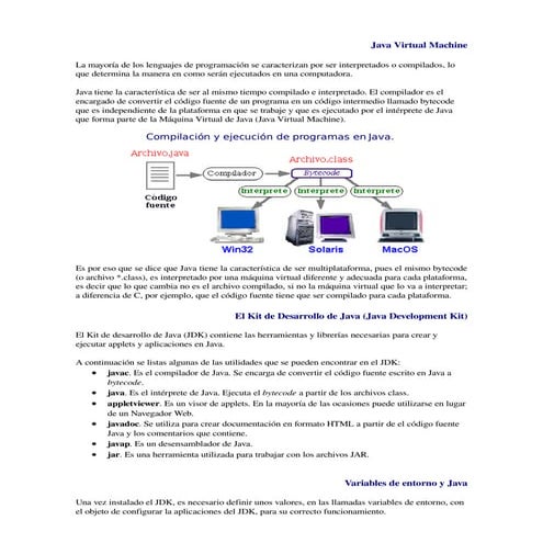 Tema 1 el entorno de desarrollo de java | PDF