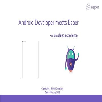 Developer meets esper